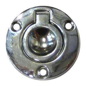 Perko Round Flush Ring Pull - 2" - Chrome Plated Zinc - TRAPSKI