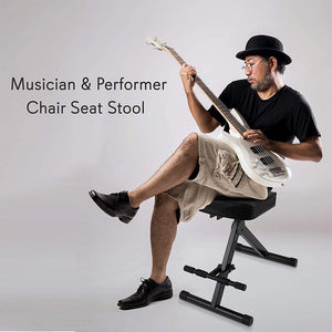 Pyle PKST70 Performer Chair Seat Portable Stool w/ Height Adjustable Foot Rest