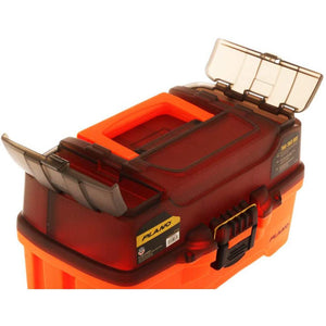 Plano 2-Tray Tackle Box w/Dual Top Access - Smoke Bright Orange - TRAPSKI