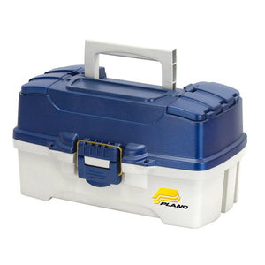 Plano 2-Tray Tackle Box w/Duel Top Access - Blue Metallic/Off White - TRAPSKI