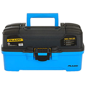 Plano 3-Tray Tackle Box w/Dual Top Access - Smoke Bright Blue - TRAPSKI