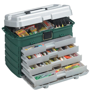 Plano 4-Drawer Tackle Box - Green Metallic/Silver - TRAPSKI