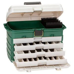 Plano 4-Drawer Tackle Box - Green Metallic/Silver - TRAPSKI