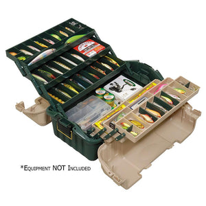 Plano Hip Roof Tackle Box w/6-Trays - Green/Sandstone - TRAPSKI