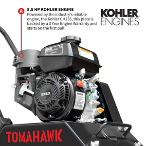 Vibratory Plate Compactor Tamper with Kohler Engine for Dirt Gravel Soil Compaction - TRAPSKI
