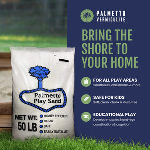 Palmetto 2 Pack Natural Play Sand for Sand Box, Play Areas, Home, 50 LB, Creme