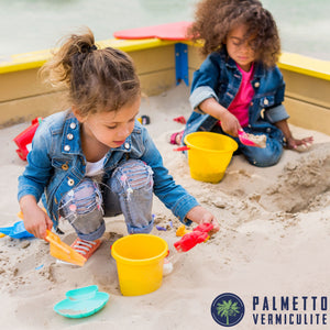 Palmetto 2 Pack Natural Play Sand for Sand Box, Play Areas, Home, 50 LB, Creme