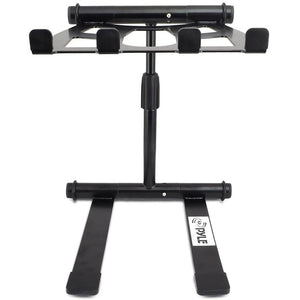 Pyle PLPTS55 Universal Adjustable Rotating DJ Laptop Stand with Travel Case