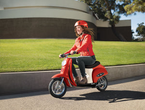Razor Pocket Mod Hot Rod, Miniature Euro 24V Electric Ride On Retro Scooter, Red