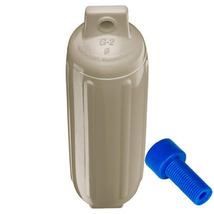 Polyform G-2 Twin Eye Fender 4.5" x 15.5" - Sand w/Adapter - TRAPSKI