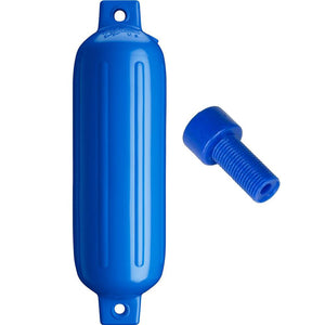 Polyform G-3 Twin Eye Fender 5.5" x 19" - Blue w/Adapter - TRAPSKI