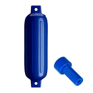 Polyform G-3 Twin Eye Fender 5.5" x 19" - Cobalt Blue w/Adapter - TRAPSKI