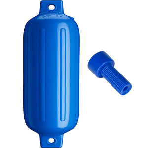 Polyform G-6 Twin Eye Fender 11" x 30" - Blue w/Adapter - TRAPSKI