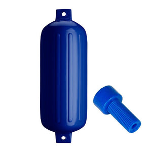 Polyform G-6 Twin Eye Fender 11" x 30" - Cobalt Blue w/Adapter - TRAPSKI