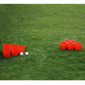 YardGames Giant Outdoor Yard Pong Activity Party Set w/ 12 Buckets & 2 Balls