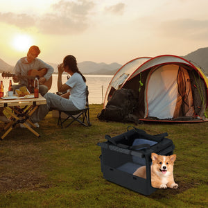 Portable Foldable Pet Carrying Bag with 2 Openings and Comfy Cushion