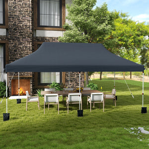 10 X 20 FT Pop up Canopy Tent Foldable Portable Outdoor Gazebo with Carry Bag-Blue
