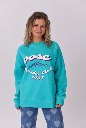 Powder Club Sweatshirt - Aqua - TRAPSKI