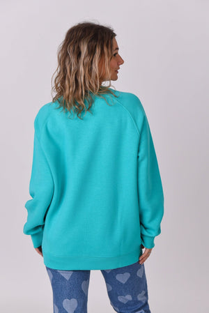 Powder Club Sweatshirt - Aqua - TRAPSKI