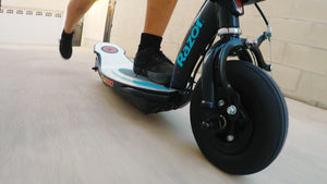 Razor Power Core E100 Electric Scooter with Aluminum Deck and Hand Brake, Blue - TRAPSKI