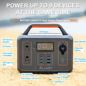 ALLWEI PPS300 Portable Power Station - 300W | 280Wh