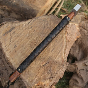 Premium Viking Axe, Hand Forged Viking Camping Axe with Dark wood Shaft & Carbon Steel