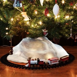 ProductWorks Pre-Lit Snow Cover Blanket 8 Function Holiday Decoration, 60" x 15" - TRAPSKI