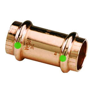 ProPress 1-1/2" Copper Coupling w/Stop - Double Press Connection - Smart Connect Technology - TRAPSKI