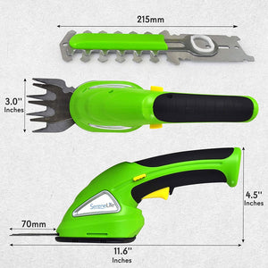 SereneLife Rechargeable Electric Cordless Grass Clipper & Hedge Trimmer (2 Pack) - TRAPSKI