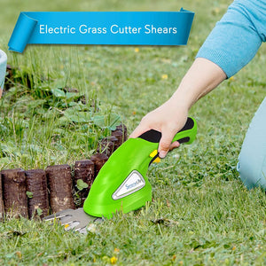 SereneLife Rechargeable Electric Cordless Grass Clipper & Hedge Trimmer (2 Pack) - TRAPSKI