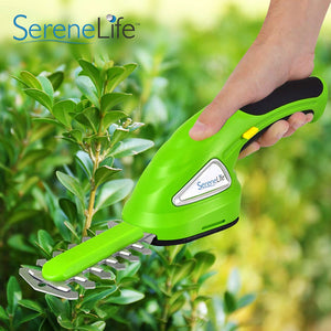 SereneLife Rechargeable Electric Cordless Grass Clipper & Hedge Trimmer (2 Pack) - TRAPSKI