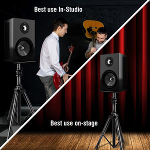 Pyle PSTND32 Universal Tripod Dual Studio Monitor Speaker Stand Mount Kit, Pair