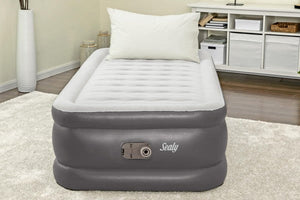 Sealy Tritech Twin Sized 20" Air Mattress Bed 2 Person w/ Built-In AC Pump & Bag
