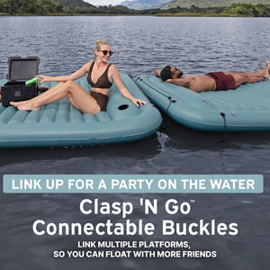 Bestway Hydro-Force Sun Soaker Inflatable 4 Person Water Float Platform Lounger