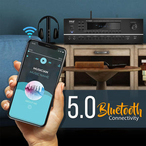Pyle PT796BT Wireless Streaming Home Theater Receiver with 4K Ultra Support