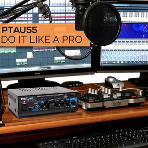 Pyle PTAU55 Bluetooth Home Audio 2 x 120 Watt 2 Channel Power Amplifier Receiver