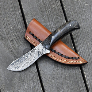 Pulse Skinner Knife with Ram Horn Handle