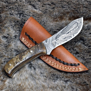 Pulse Skinner Knife with Ram Horn Handle