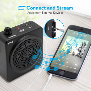 PylePro PWMA50B 50 Watt Portable Rechargeable PA System with Headset Mic, Black - TRAPSKI