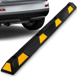 Pyle PCRSTP14 72" Car/Truck Vehicle Driveway Parking Wheel Stop Block (2 Pack)