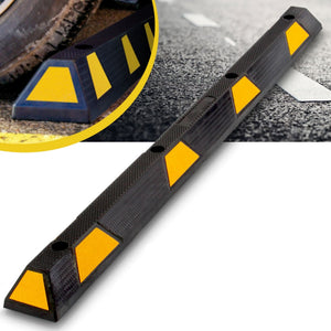 Pyle PCRSTP14 72" Car/Truck Vehicle Driveway Parking Wheel Stop Block (4 Pack)