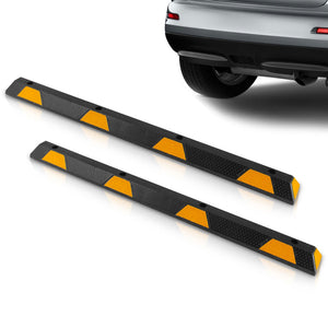Pyle PCRSTP14 72" Car/Truck Vehicle Driveway Parking Wheel Stop Block (2 Pack)