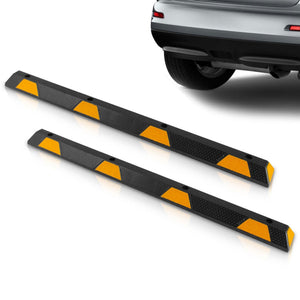 Pyle PCRSTP14 72" Car/Truck Vehicle Driveway Parking Wheel Stop Block (4 Pack)