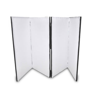 Pyle PDJFAC12 24.2 x 48 x 46 Inch DJ Booth Stand Cover Screen Scrim Panel Facade