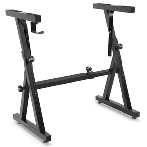 Pyle PKST38.5 Heavy Duty Adjustable Folding Z Style Piano Keyboard Stand, Black - TRAPSKI