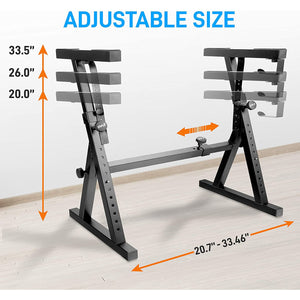 Pyle PKST38.5 Heavy Duty Adjustable Folding Z Style Piano Keyboard Stand, Black - TRAPSKI
