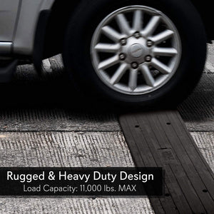 Pyle PCRBDR24 Car/Truck Rubber Curbside Driveway Ramp Threshold Bridge Track
