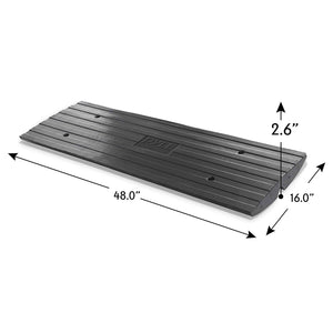 Pyle Car/Truck Rubber Curbside Driveway Ramp Threshold Bridge Track (4 Pack)