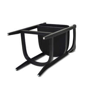 Pyrla 26" Upholstered Counter Stool with Curved Cane Back and Wood Legs