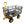 Outdoor Wagon Cart with Metal Frame - Green